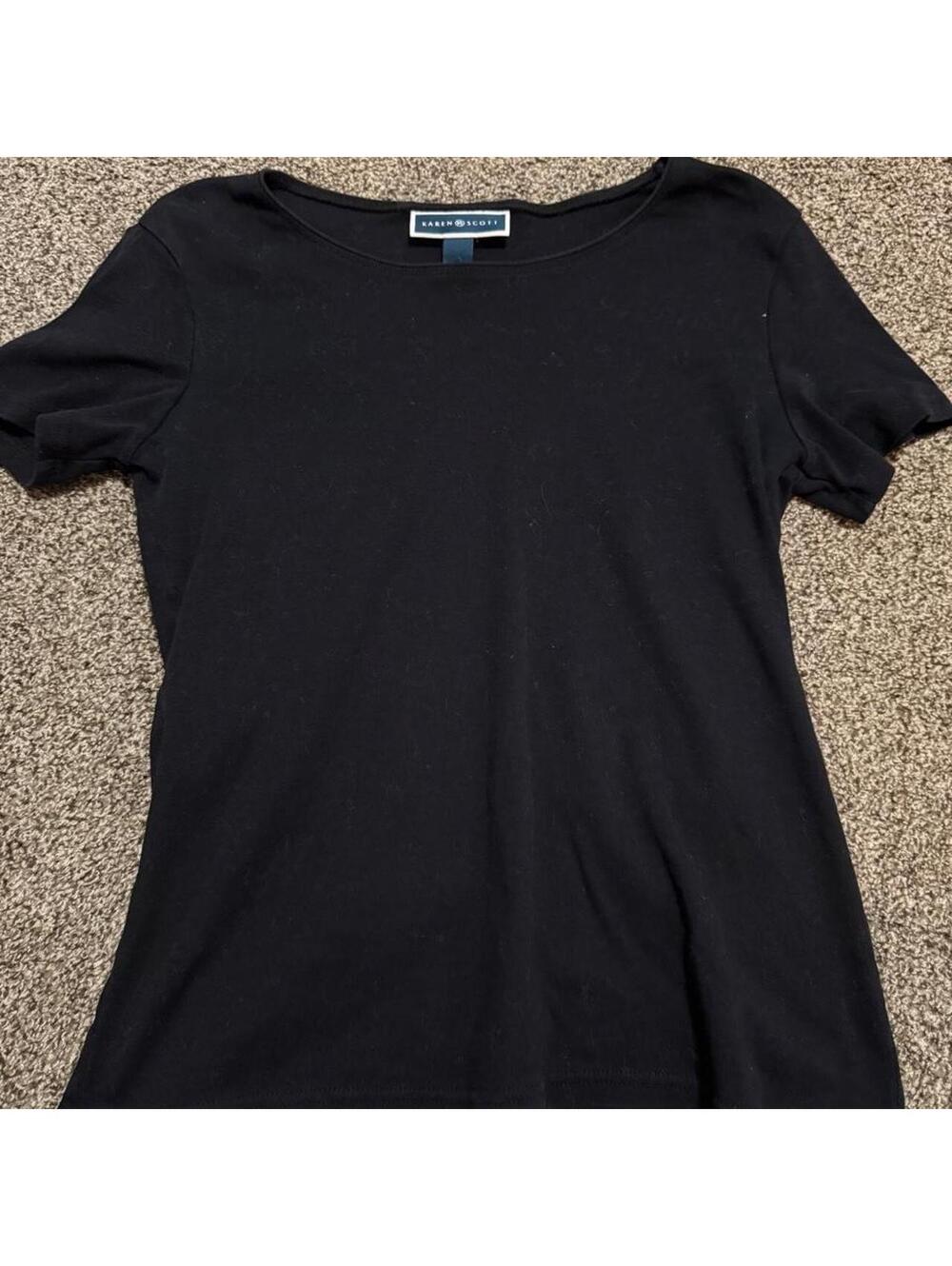 Karen Scott Women's Navy and Black Blous